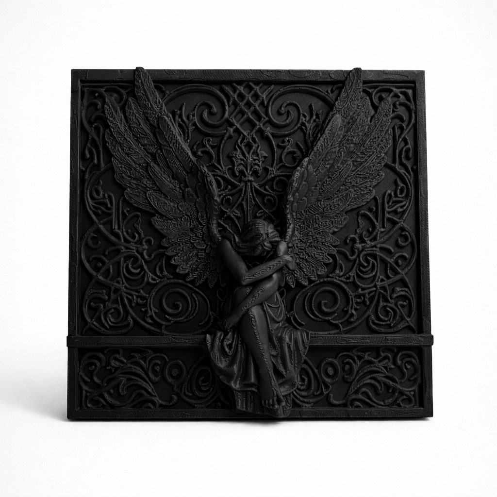 Dekoratif Melek Rölyef Duvar Panosu - 3D Dekor Duvar - Dolap - Raf Süsü