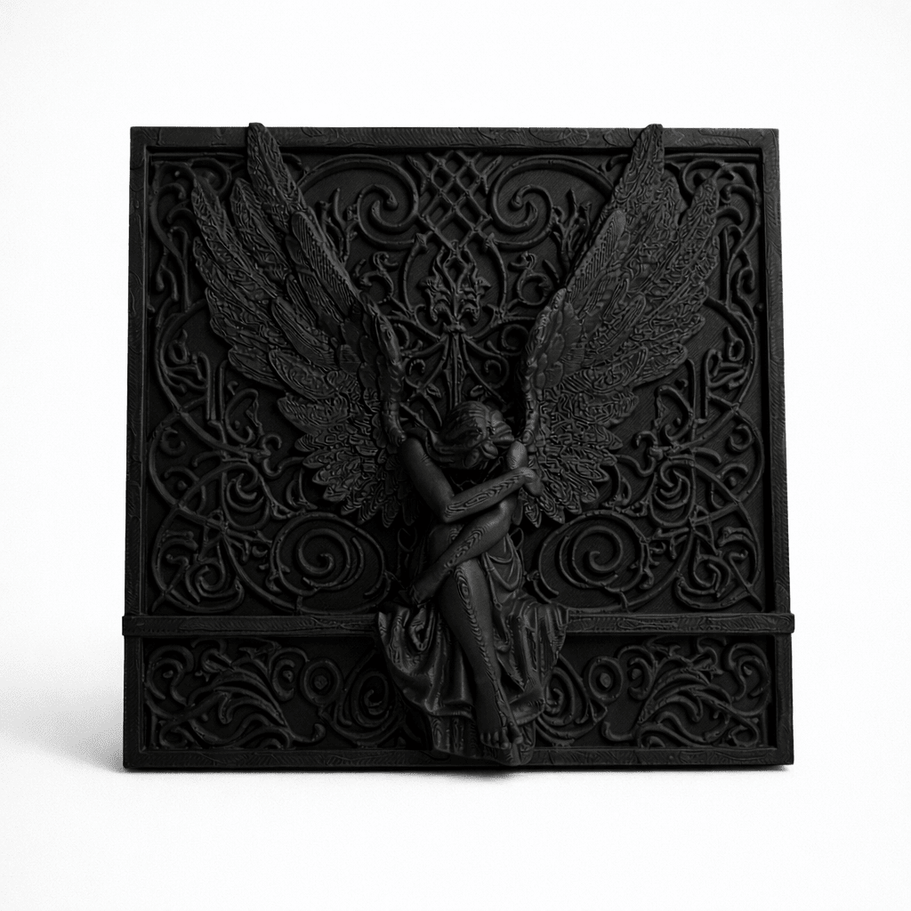 Dekoratif Melek Rölyef Duvar Panosu - 3D Dekor Duvar - Dolap - Raf Süsü - Dekoratif Duvar Süsü - Line Home