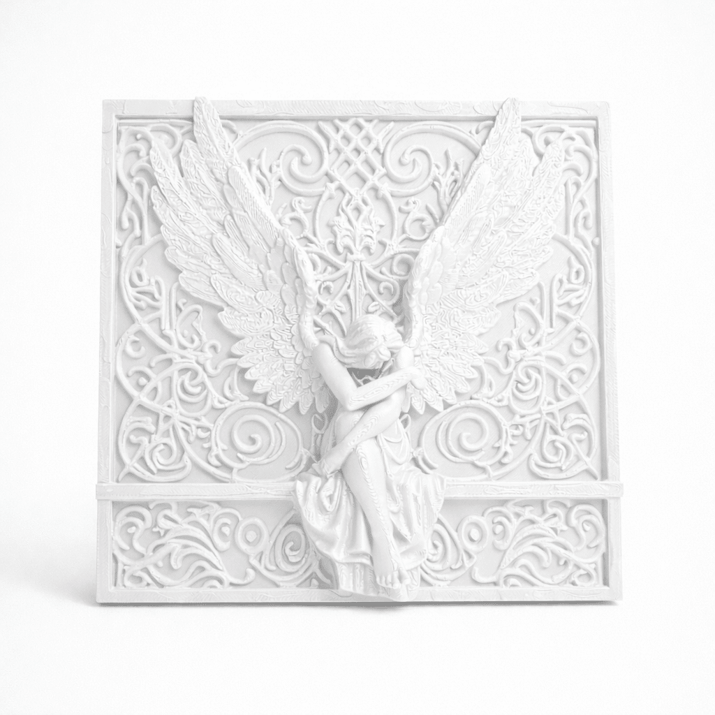 Dekoratif Melek Rölyef Duvar Panosu - 3D Dekor Duvar - Dolap - Raf Süsü - Dekoratif Duvar Süsü - Line Home